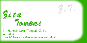 zita tompai business card